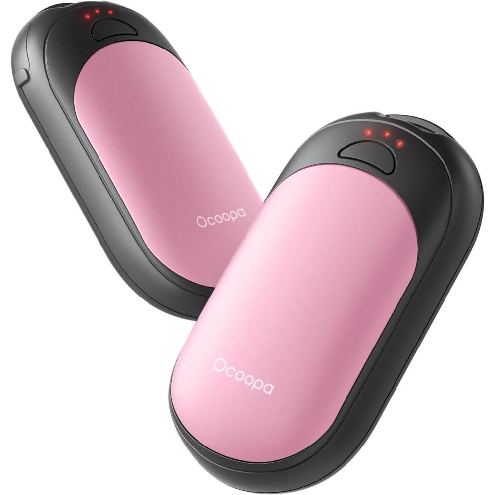 imageOCOOPA Magnetic Hand Warmers Rechargeable 2 Pack AI Electric Handwarmers Fast Heating 3Settings UL Certified Portable Heater Gloves Fitting Travel Essentials Gifts Women Men UT3 LitePink
