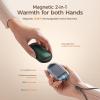 OCOOPA Magnetic Hand Warmers Rechargeable 2 Pack, AI Electric Handwarmers, Fast Heating, 3-Settings, UL Certified, Portable Heater, Gloves Fitting, Travel Essentials, Gifts Women Men, UT3 Lite(Green)