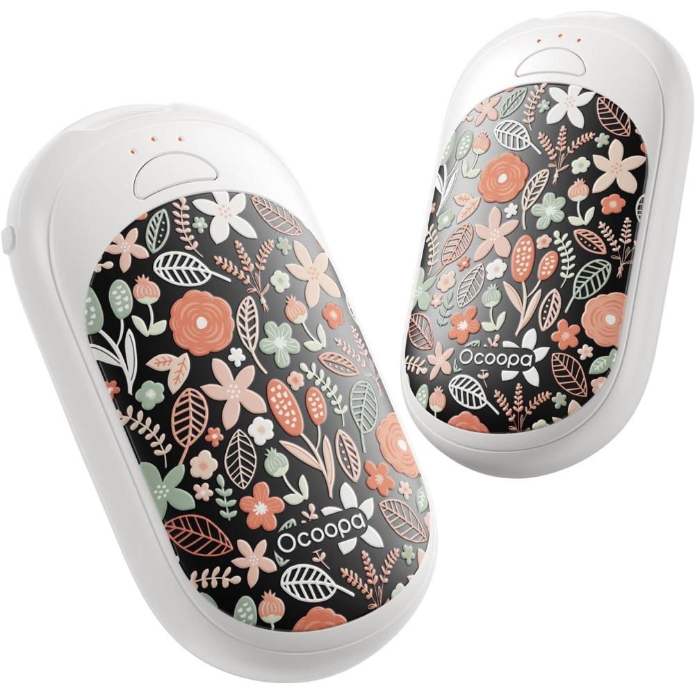 imageOCOOPA Magnetic Rechargeable Hand Warmers 2 Pack Ultrathin Electric Handwarmers Portable PocketSized Heater for Men Women Purse Must Haves Union UT3 LiteFresh Blossoms