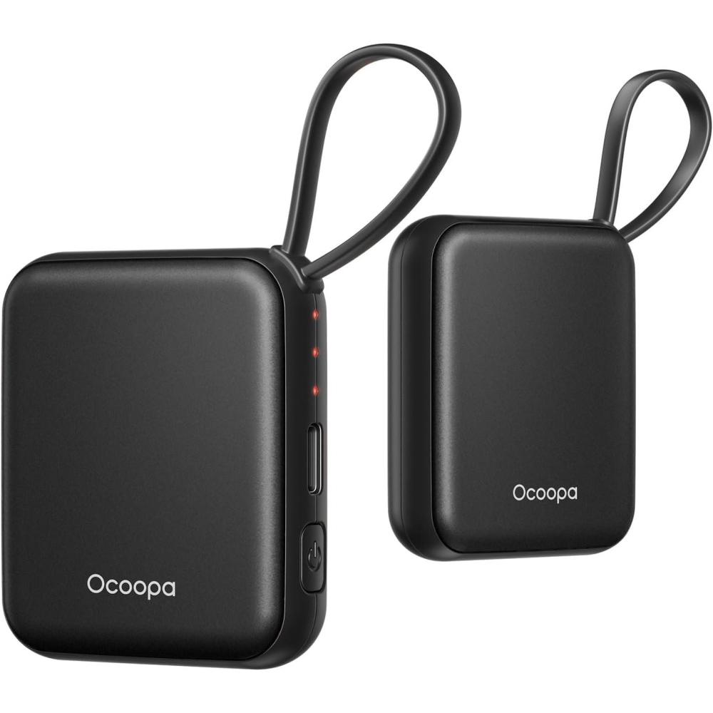 imageOCOOPA UT5 Nano Rechargeable Hand Warmers 2 Pack Compact Portable Electric Handwarmers Pocket Warmers Heated Gloves 3Settings UL Certified Christmas Must Have Travel Essentials Gifts WomenBlack