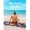 OCOOPA Microfiber Beach Towel – Oversized 71″x32″ – Quick Dry, Sand Free – Lightweight & Compact – Large Beach Towels for Swimming, Camping, Holiday(Beach Illustration)