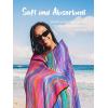 OCOOPA Microfiber Beach Towel – Oversized 71″x32″ – Quick Dry, Sand Free – Lightweight & Compact – Large Beach Towels for Swimming, Camping, Holiday(Rainbow Doodle)