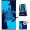 OCOOPA Microfiber Beach Towel – Oversized 71″x32″ – Quick Dry, Sand Free – Lightweight & Compact – Large Beach Towels for Swimming, Camping, Holiday(Turtle)